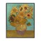Stupell Industries Van Gogh Sunflowers on Blue Framed Giclee Wall Art Design by one1000paintings